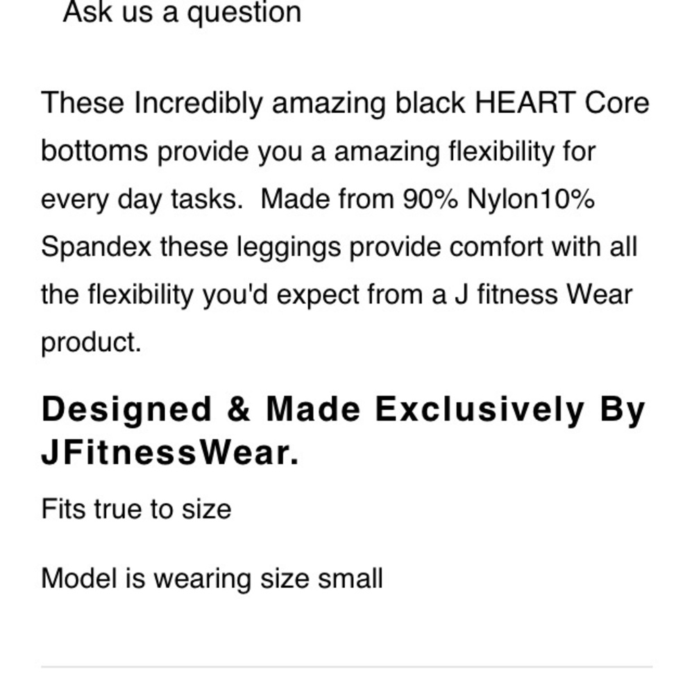 EC JFitness Wear Heartcore Black S - Picture 5 of 7